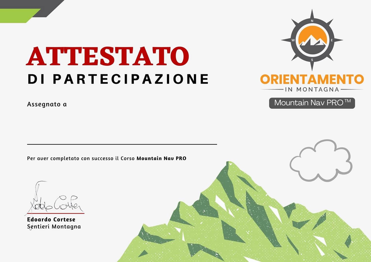 Mountain Nav PRO – Certificate